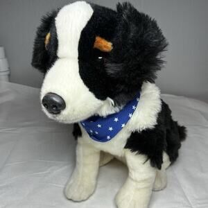 Target Circo Border Collie Plush Dog 12” Australian Shepherd Blue Bandana - READ